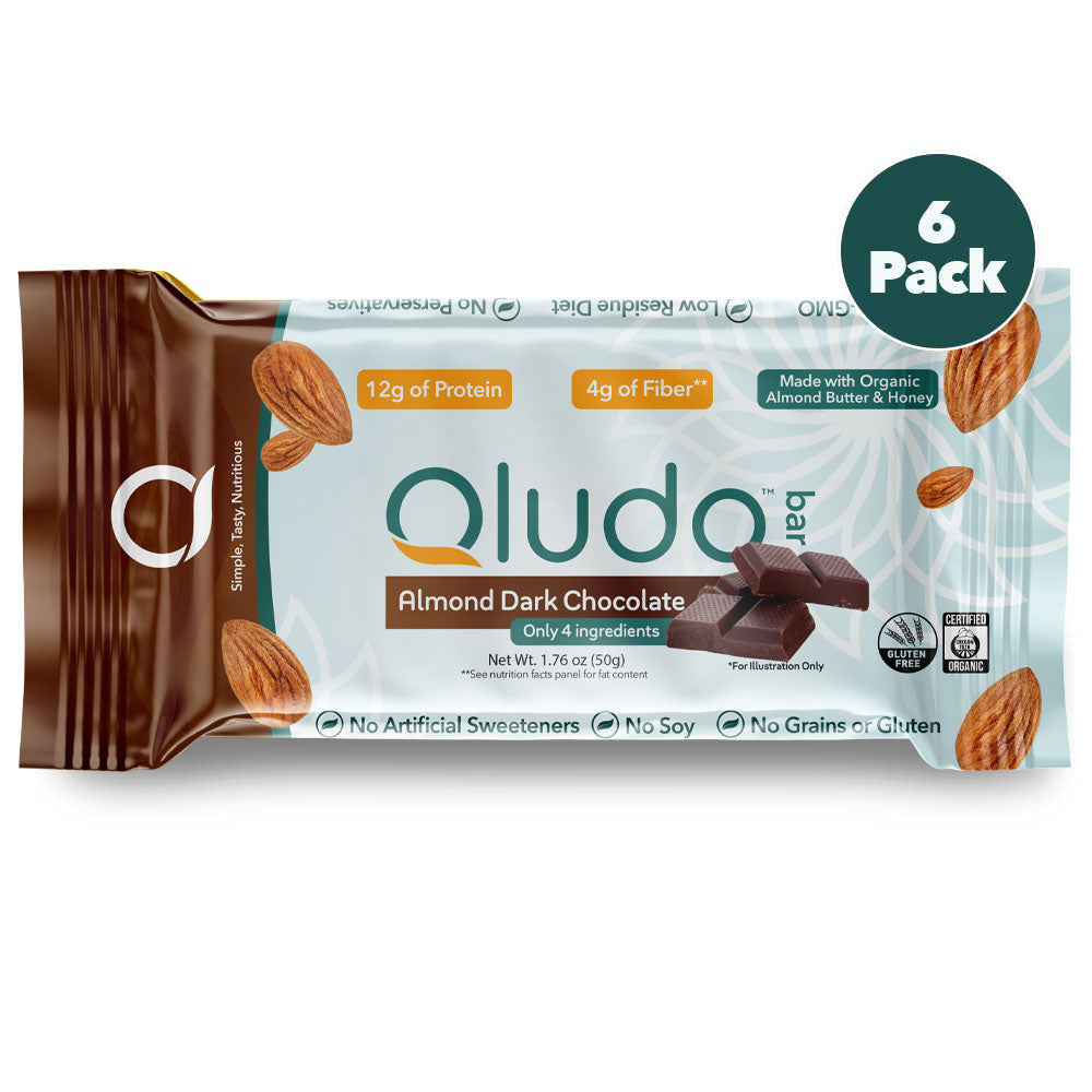 Almond Honey Dark Chocolate Protein Bar - Qludo