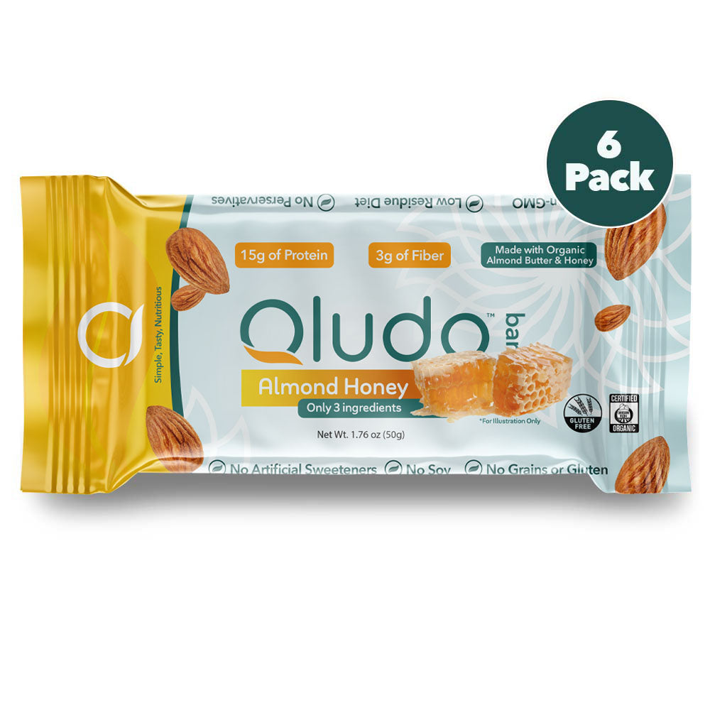 Almond Honey Protein Bar - Qludo